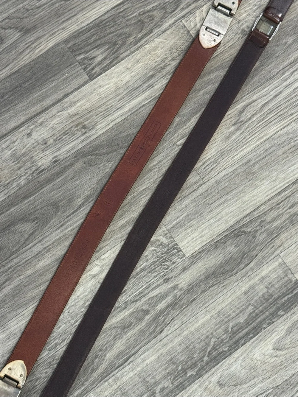 Bundle of 2 Fossil leather belts women’s sz L